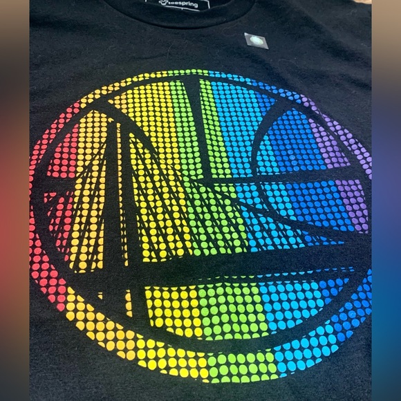 🏀NBA Golden State Logo Tee Shirts Rainbow Treatment for Pride Month Warriors - Picture 2 of 13